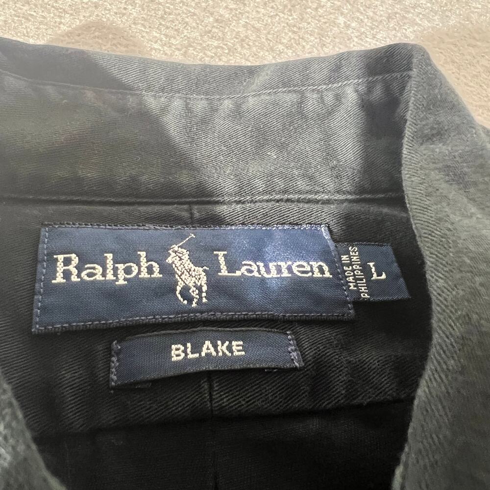 Ralph Lauren Blake Mens Shirt Large Black Short Sleeve - Picture 3 of 10